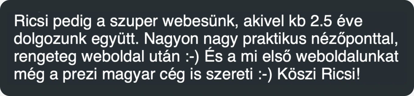 Ügyfélvélemény