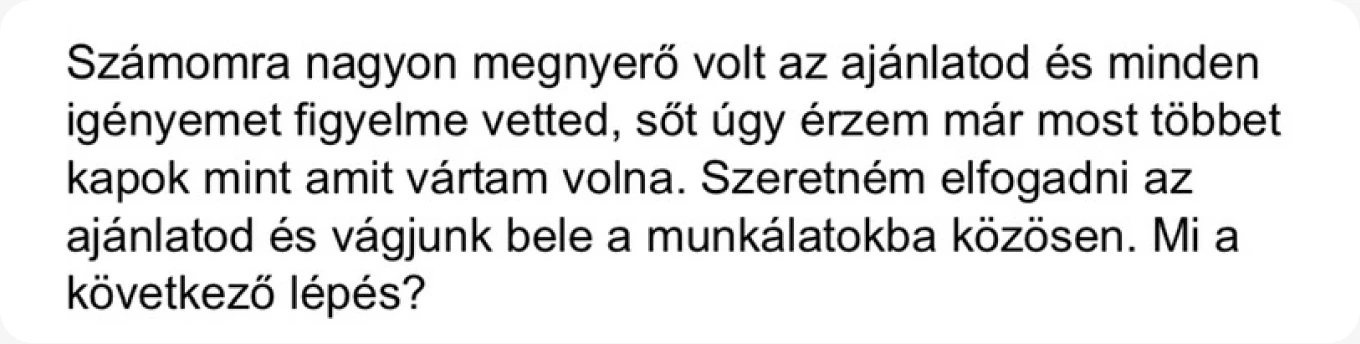Ügyfélvélemény