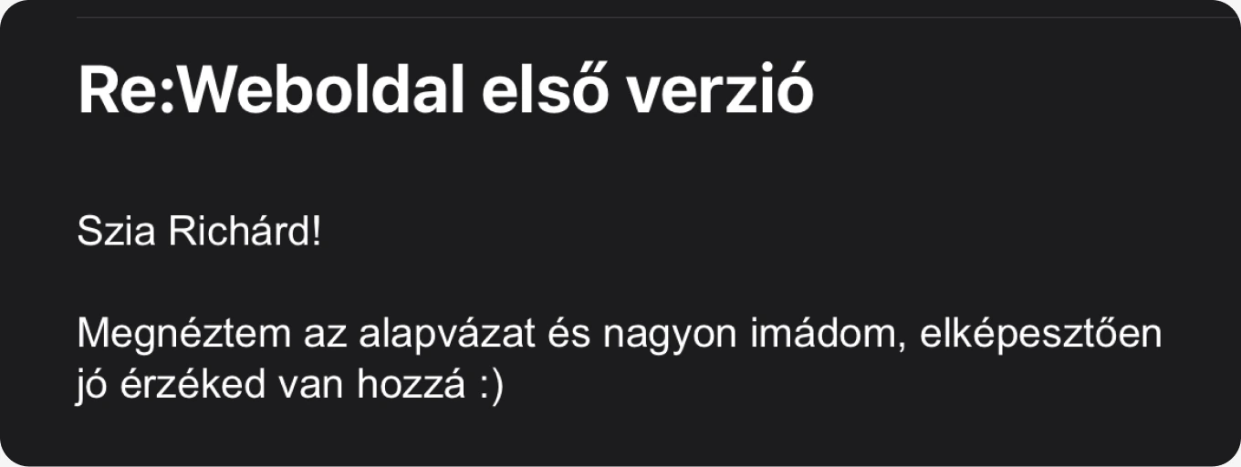 Ügyfélvélemény